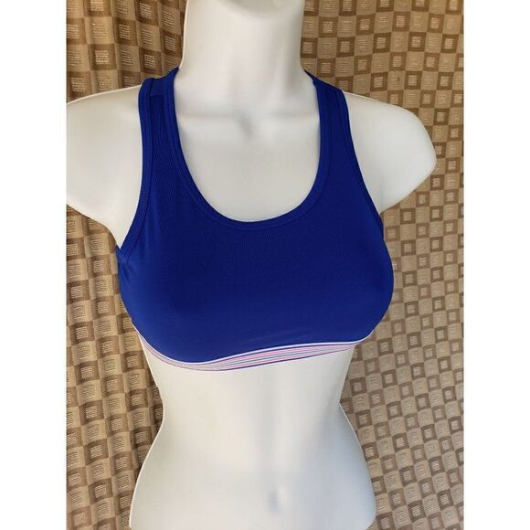 Girls Training Sports Bra MediumFlex Seamless Pullover Blue Active Wear NWOT - Picture 7 of 8